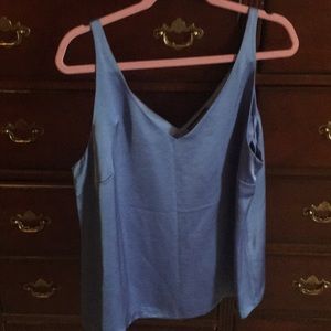 Banana Republic blue silk like tank